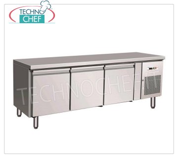Forcar - Table Réfrigérée 3 portes, Temp.-2°/+8°C, 262 lt, Ventilée, Mod.G-UGN3100TN