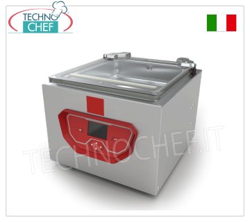Machine sous vide professionnelle à cloche, barre de soudure de 25 cm, chambre de 26x30x12h cm, mod. E-VAC25