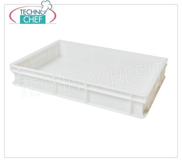 Boîte à pizza en pâte à pain 60x40x10h cm, couleur blanc Boîte porte-pain pour pâte à pizza, empilable en polyéthylène alimentaire, couleur blanche, dim. Mm 600x400x100h