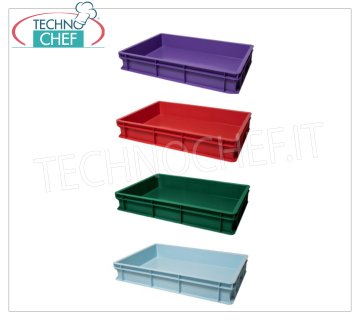 Boîte à pain de pâte à pizza 60x40x7h cm, disponible en différentes couleurs Boîte porte-pain à pâte à pizza, empilable, en polyéthylène alimentaire, coloris bleu clair, dim.mm.600x400x70h