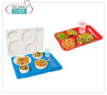 Plateaux repas simples avec compartiments 