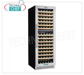 Forcar - CAVE À VIN VENTILÉE ''ENOLO'' pour 95 BOUTEILLES, DOUBLE TEMPÉRATURE, Mod.G-VI180D Cave à vin réfrigérée, 1 porte vitrée, capacité 95 bouteilles, réfrigération VENTILÉE double température +5°/+12°C ~ +12°+20°C, éclairage LED, V.230/1, Kw.0,16, Poids 94 Kg, dim.mm.710x595x1720h.