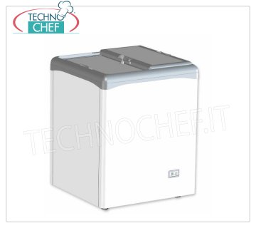 Technochef - Well Freezer, Blind Doors, lt.112, Static, Temp.-25 ° / -18 ° C, mod.VIC150CCS Congélateur horizontal, 2 portes coulissantes aveugles, capacité lt.112, température -25 ° / -18 ° C, réfrigération statique, Gaz R290, V.230 / 1, Kw / 24h.0.87, Poids 48 Kg, dim .mm.682x651x865h