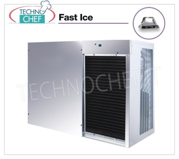 MACHINE À GLACE FAST ICE avec CUBES VERTICAUX de 770 Kg / 24 heures, sans DÉPÔT, Mod.VM1700 Machine à glaçons FAST ICE avec cubes verticaux, rendement max 770 Kg / 24h, à combiner avec conteneur pour stockage de glace, refroidissement par air, V.400 / 3 + N, Kw 4,3, Poids 186 Kg, dim.mm.1250x645x950h