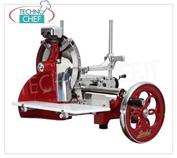 BERKEL - Trancheuse à volant mod P15, lame Ø 285 mm, Trancheuse à volant manuelle professionnelle, couleur rouge, avec diamètre de lame 285 mm, poids 60, dim.mm.720x600x570h