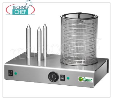 Fimar - MACHINE HOT DOG avec 3 POINÇONS et CYLINDRE CHAUD WÜRSTEL, Mod. WD3